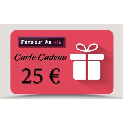 Carte Cadeau 25 euros