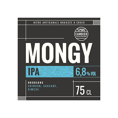 Bière Mongy IPA EN 75 cl